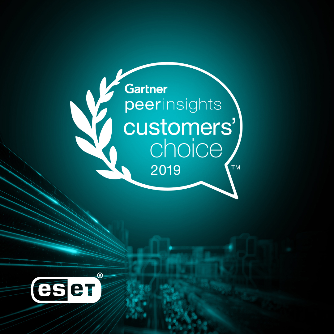 ESET Named One Of The 2019 Gartner Peer Insights Customers Choice For